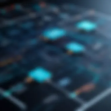 An intricate network diagram showcasing DDoS testing tools in action