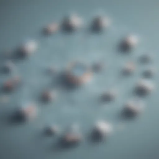 Illustration of a complex network diagram symbolizing interconnected entities in accounting