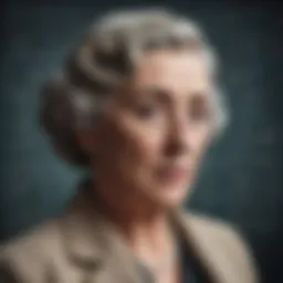 Portrait of Agatha Christie in Thought