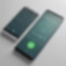 Visualization of Android and iPhone devices interacting