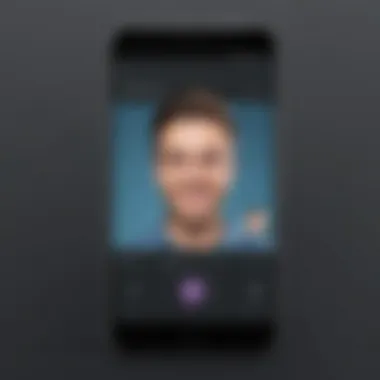 Illustration of Android phone displaying video call interface