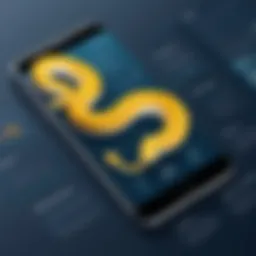 A detailed illustration of Python's application in mobile development.