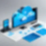 Conceptual representation of cloud computing architecture