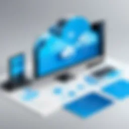 Conceptual representation of cloud computing architecture