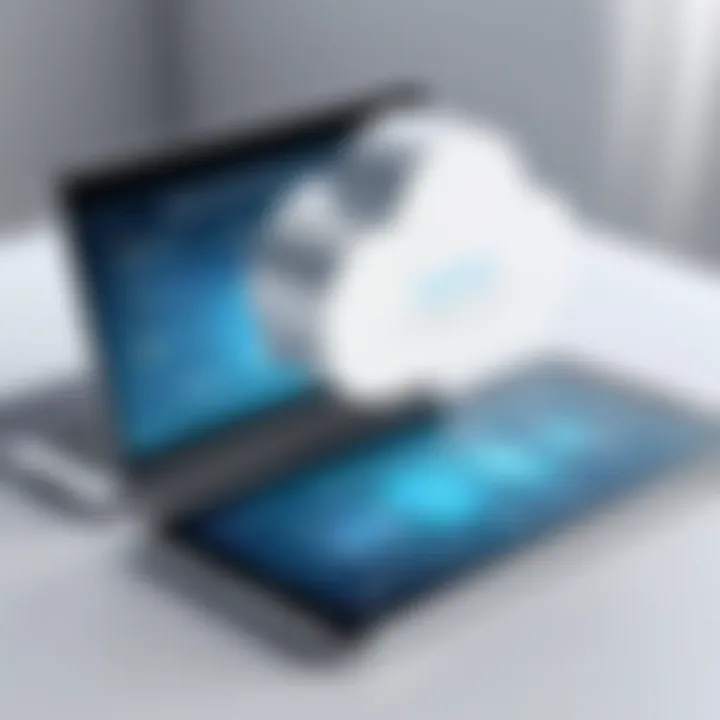 Illustration of cloud synchronization process