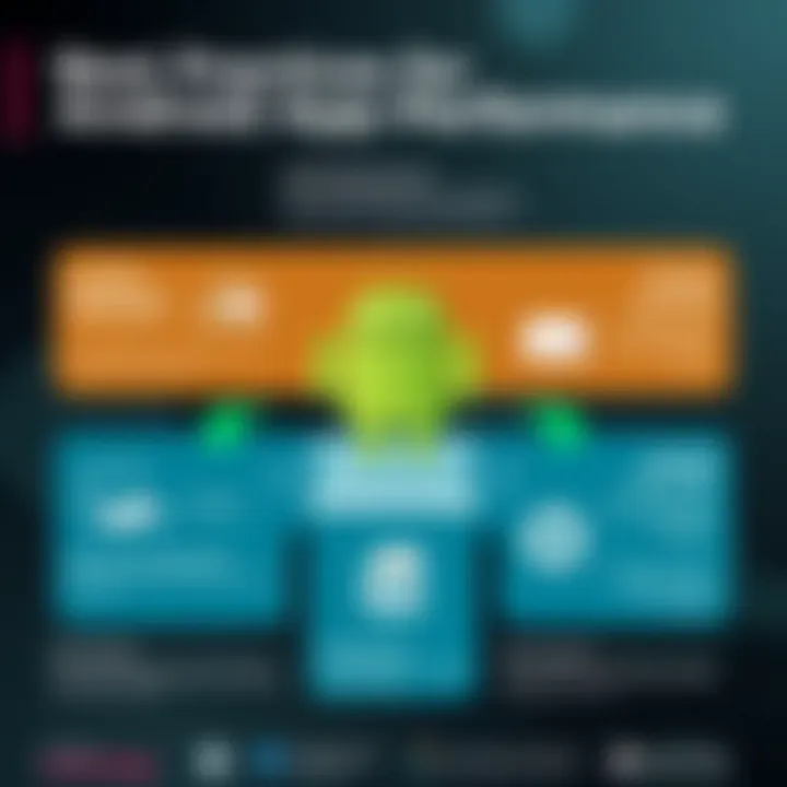 Best Practices for Android App Performance Diagram illustrating best practices for maintaining Android app performance