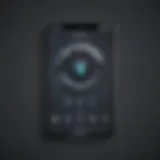 Illustration of iPhone with blocked call symbol