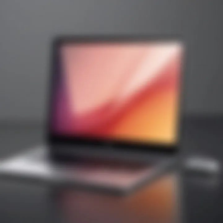 A stylish Mac laptop with a sleek design