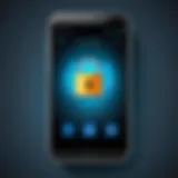 Secure mobile device screen showcasing app-lock feature