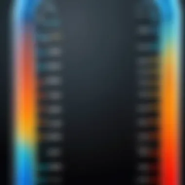 Graphical representation of Celsius and Fahrenheit scales