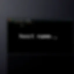 Command line interface displaying hostname change command