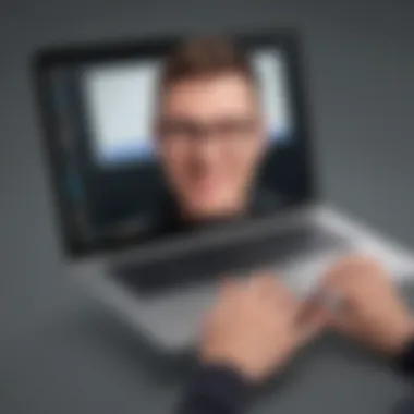 Chromebook user engaging in a FaceTime call