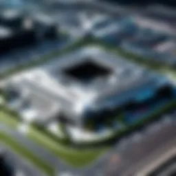 CIA headquarters with a digital overlay representing cybersecurity