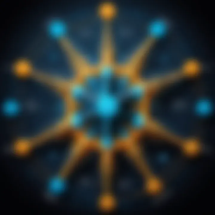 Diagram showcasing a star topology in networking
