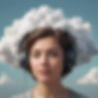 Cloud storage symbolizing offline listening