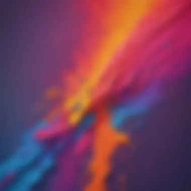 Colorful paint strokes on textured surface