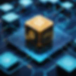 A conceptual representation of blockchain technology.