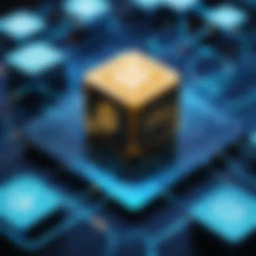 A conceptual representation of blockchain technology.