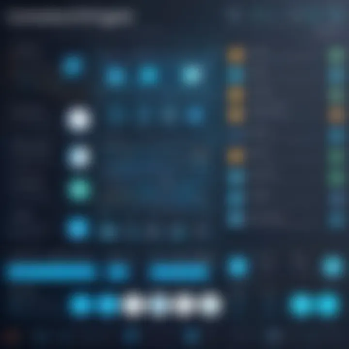 Visual representation of features in a component diagram creator tool, emphasizing user interface and ease of use.