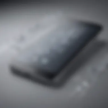 Musical notes streaming from a digital device