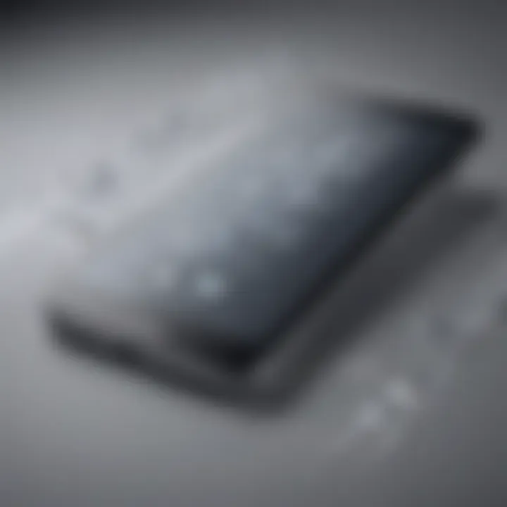 Musical notes streaming from a digital device
