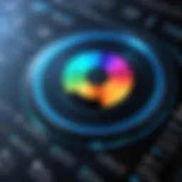 Artistic representation of digital music downloads