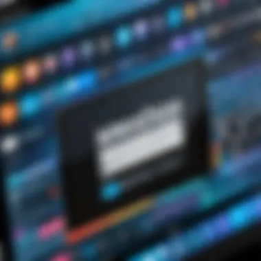 Icons of various music platforms on a computer screen