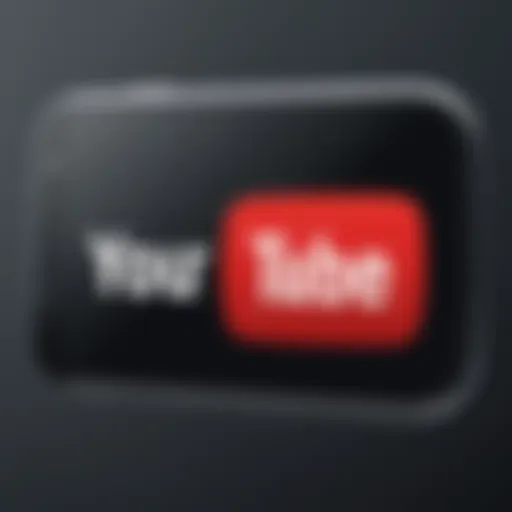 Icon representation of the YouTube app on a mobile device