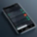 A smartphone displaying a call blocking application interface