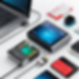 Detailed layout of card reader components