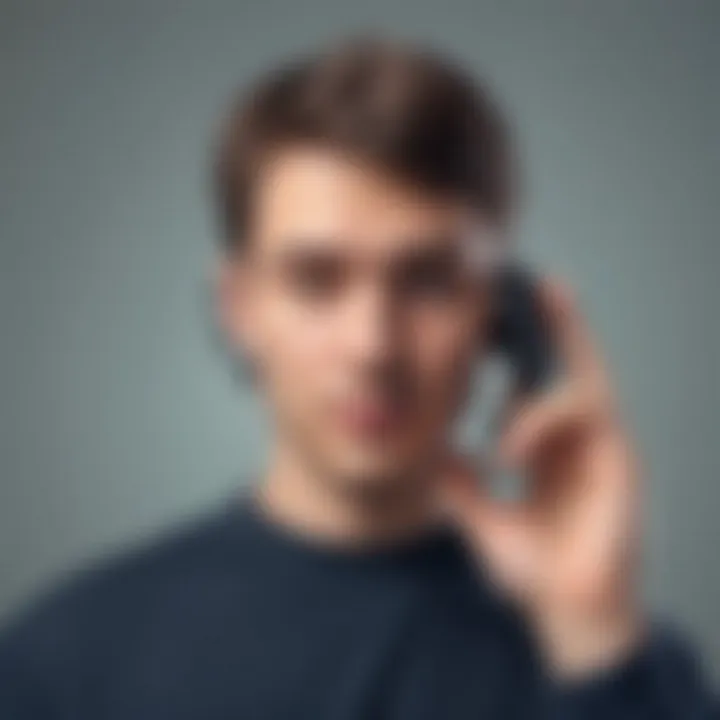 Illustration of person in control of incoming calls on iPhone