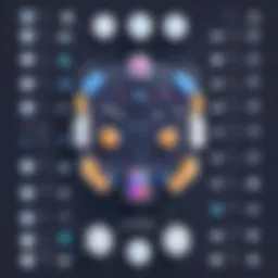 A visually engaging diagram illustrating the architecture of a Discord bot, showcasing components and interactions.