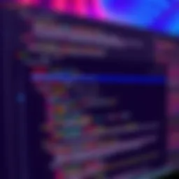 An overview of a code editor interface displaying JavaScript syntax.