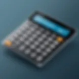 Illustration showcasing the user interface of an online calculator