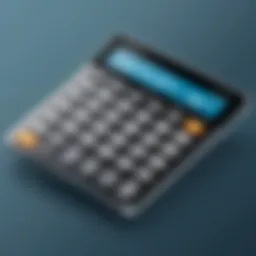 Illustration showcasing the user interface of an online calculator