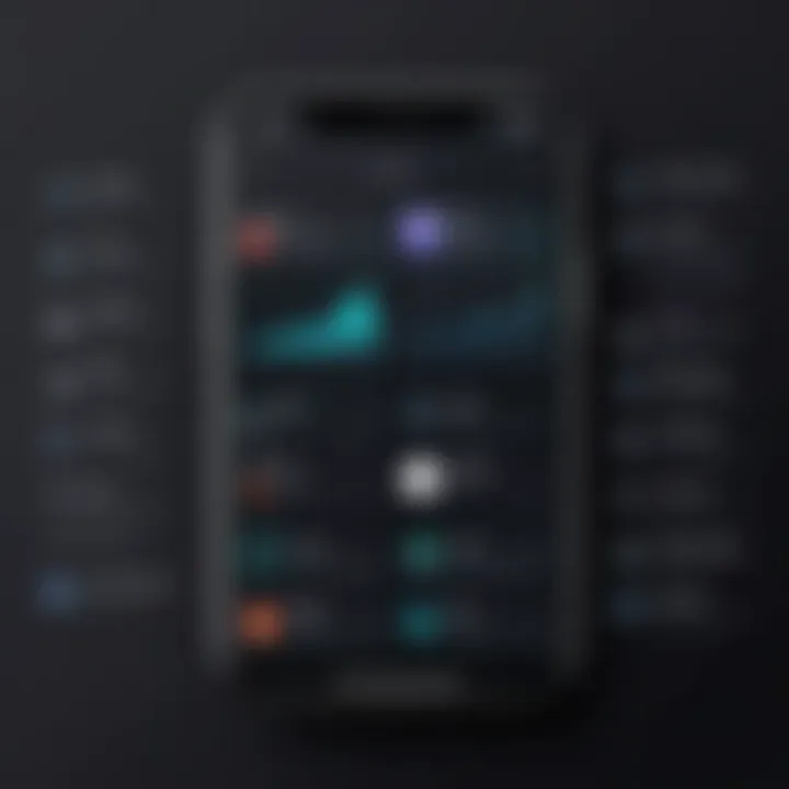 A captivating graphic showing trends in mobile app design focusing on dark mode adoption.