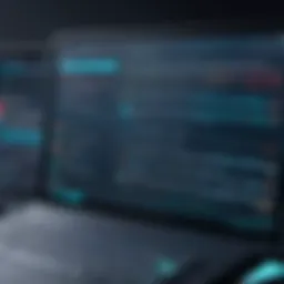 A developer analyzing code for errors
