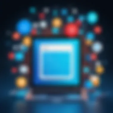 Eliminating Digital Clutter Abstract representation of digital clutter being blocked