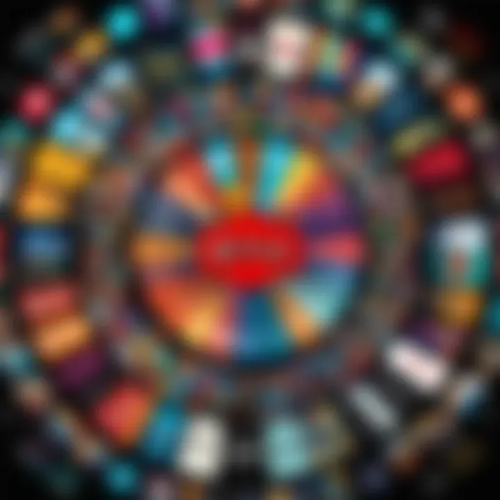 Diverse genres on Netflix depicted through a kaleidoscope