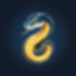 Python logo representing programming language