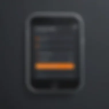 Efficient Notification Management Minimalist smartphone icon with notification badge
