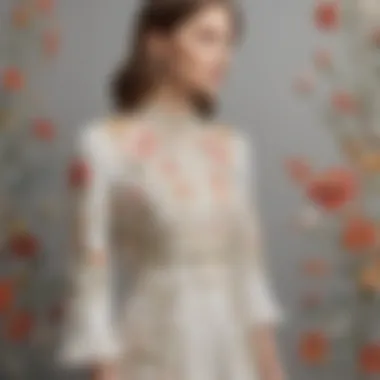 Artistic Embroidery Intricate embroidery detail on Biba mom and daughter dresses