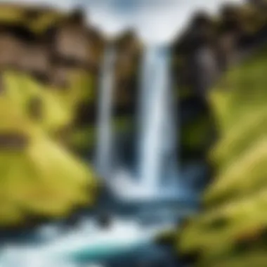 Enchanting Waterfall in Iceland Enchanting Waterfall in Iceland