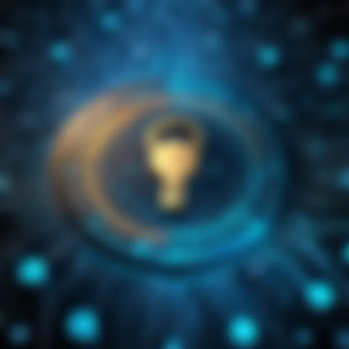 An encryption key symbolizing network security