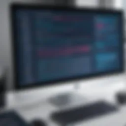Coding challenge on a computer screen