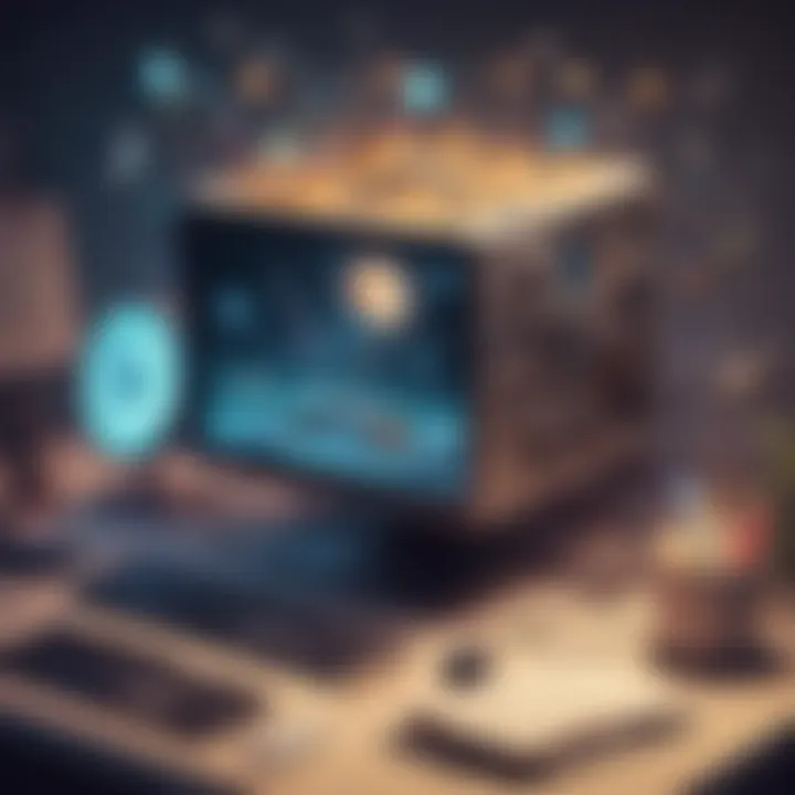 Illustration symbolizing the endless possibilities and excitement of exploring online cartoon universes