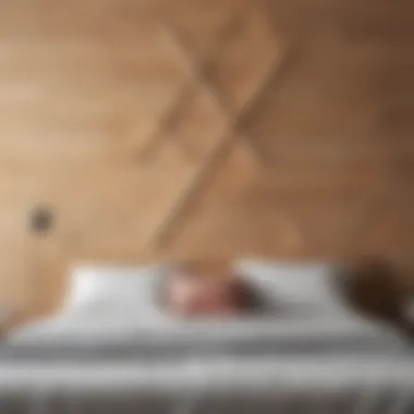 Minimalist Geometric Wood Headboard Minimalist geometric wood headboard