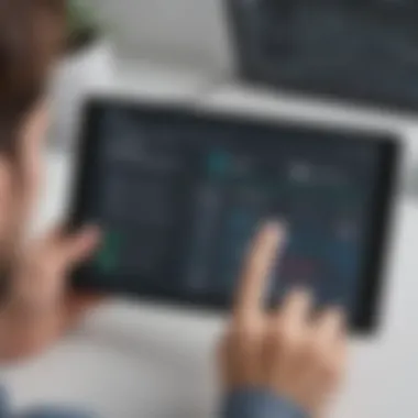 Accessing Safe Mode Settings Illustration showing a tablet user accessing safe mode settings