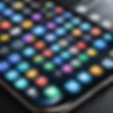 Visual representation of mobile app categories such as productivity, entertainment, and utilities.