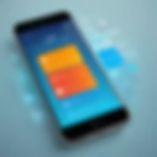 User interacting with various mobile applications showcasing their functionalities.